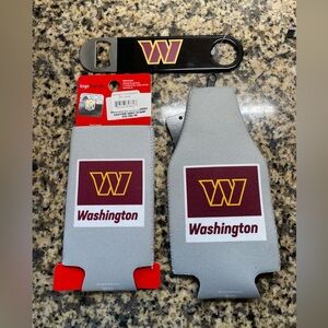 Washington Commanders Can and Bottle coozie, Bottle Opener/ NEW NFL Licensed